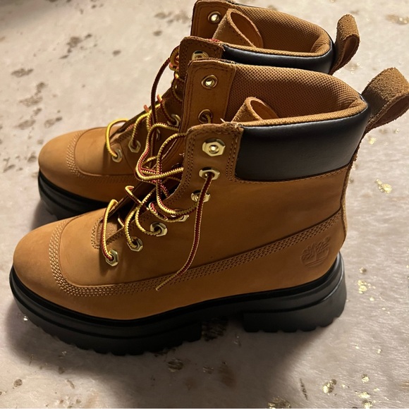 NEW Timberland 7 Sky 6” Brown Leather Lace Up Boots - Picture 2 of 6